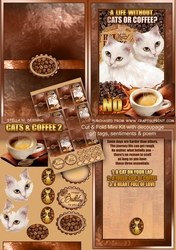 CATS & COFFEE 2 - MINI KIT W. DECOUPAGE & POEM