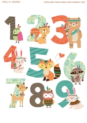 CUTE FOREST CREATURES NUMBERS