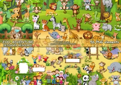 ZOO ADVENTURE - 56 ELEMENTS DESIGNER RESOURCE