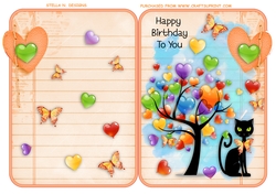 HAPPY BIRTHDAY HEART TREE QUICK CARD