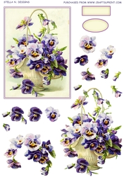 VINTAGE PANSIES TOPPER