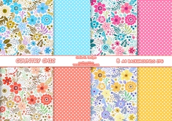 COUNTRY CHIC A4 BACKGROUND KIT