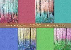 A WALK IN THE WOODS A4 BACKGROUND KIT