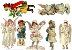 VINTAGE CHRISTMAS ANGELS DECOUPAGE