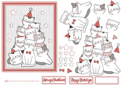 KITTY TREE DECOUPAGE TOPPER