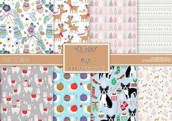HOLIDAY MIX A4 BACKGROUND KIT