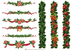 CHRISTMAS BORDERS DECOUPAGE