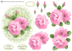 BIRTHDAY ROSES PINK TOPPER