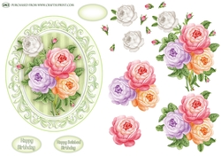 ROSIE POSIE 1 A5 DECOUPAGE TOPPER 