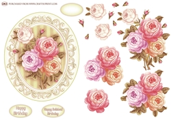 ROSIE POSIE 2 A5 DECOUPAGE TOPPER