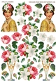 ART DECO LADY WITH FLOWERS