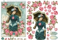 VINTAGE LADY 1 DECOUPAGE TOPPER