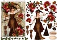 VINTAGE LADY 3 DECOUPAGE TOPPER