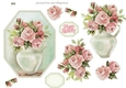 DELICATE PINK ROSES DECOUPAGE TOPPER
