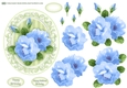 BIRTHDAY ROSES BLUE TOPPER