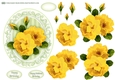 BIRTHDAY ROSES YELLOW TOPPER