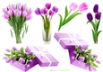 TULIPS IN PURPLE DECOUPAGE