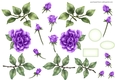 ELEGANT ROSE DECOUPAGE PURPLE