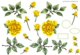 ELEGANT ROSE DECOUPAGE YELLOW