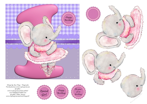 Ballerina Elephant first birthday