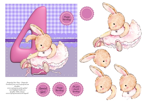 Ballerina Rabbit fourth birthday
