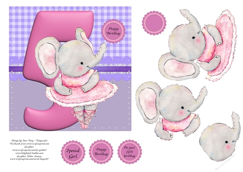 Ballerina Elephant fifth birthday