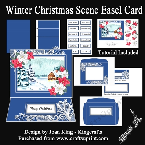 Christmas winter scene easel card