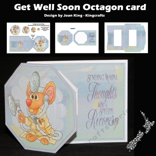 Get Well Soon octagon card