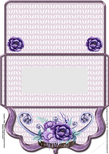 Purple roses money voucher wallet