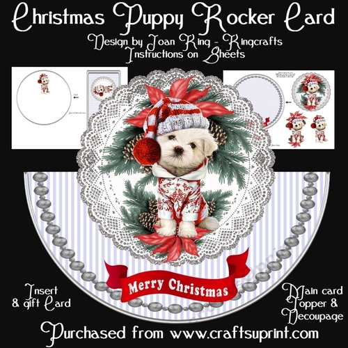 Christmas Puppy Rocker Card