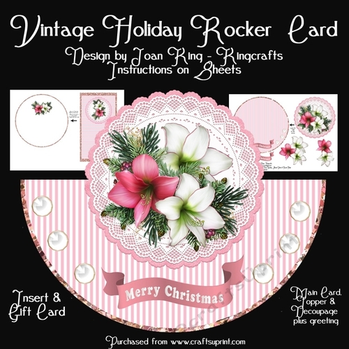 Vintage holiday Rocker Card