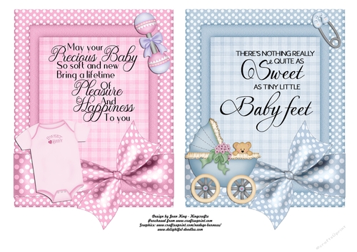 Pink & Blue Baby Toppers