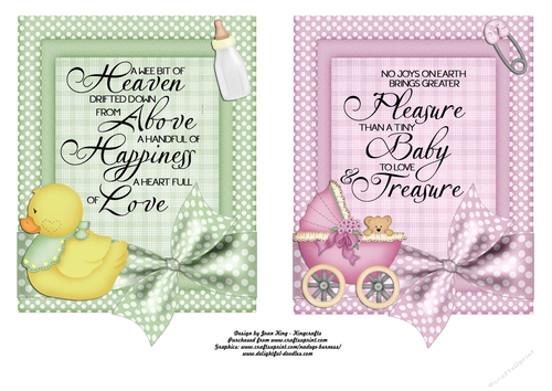 Green & lavender baby toppers