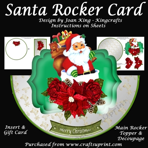 Christmas Santa Rocker  Card
