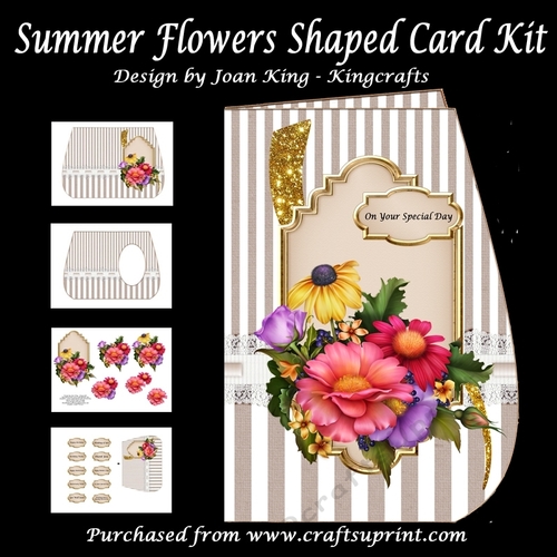 Summer Flowers Shaped Card Kit
