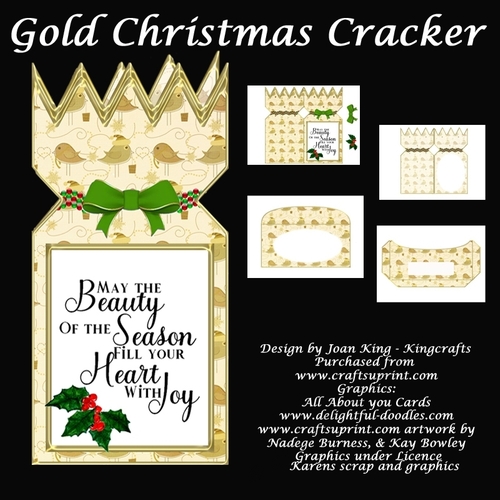 Gold Christmas Cracker Card
