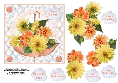 Umbrella of flowers 3