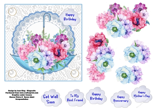 Umbrella of flowers 4
