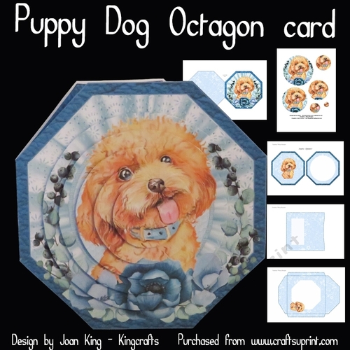 Puppy Dog Octagon Card