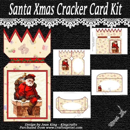 Santa Christmas Cracker Card Kit