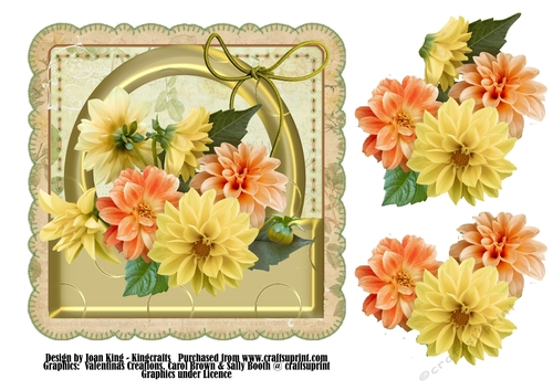 Peach and Yellow Dahlias