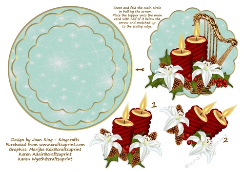 Christmas  Harp Rocker card