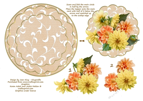 Dahlias Rocker card