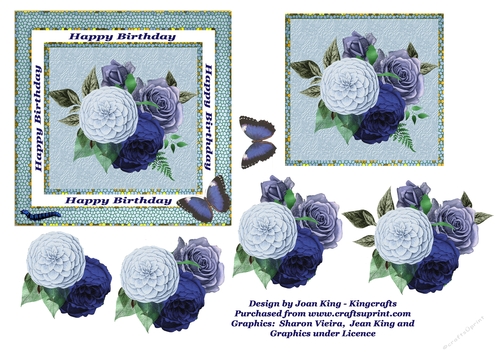 Blue roses for a birthday