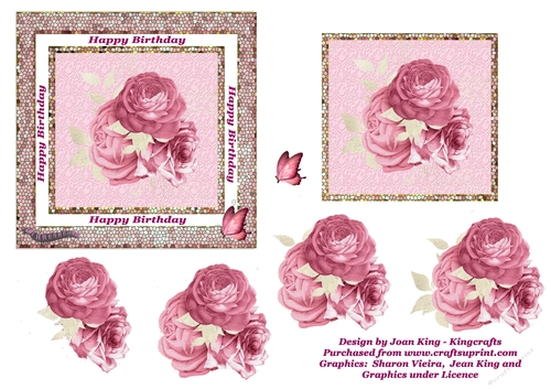 Pink roses for a birthday