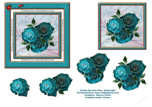 Teal Roses to wish you well