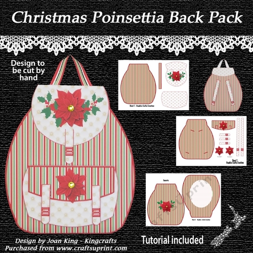 Christmas poinsettia back pack kit