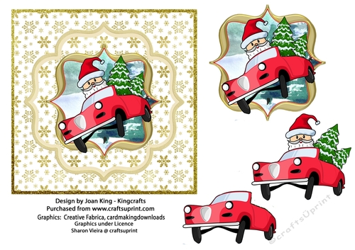 Santa and his car
