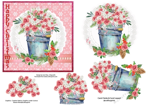 Pink Roses in watering can
