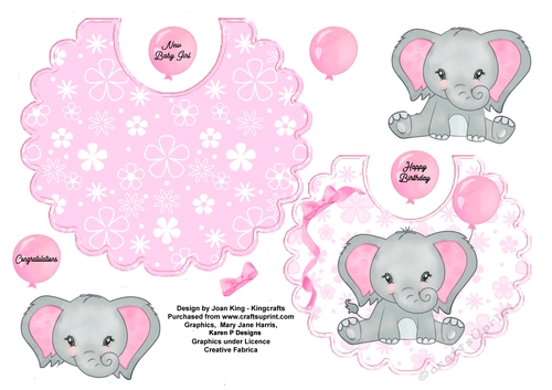 Baby girl bib